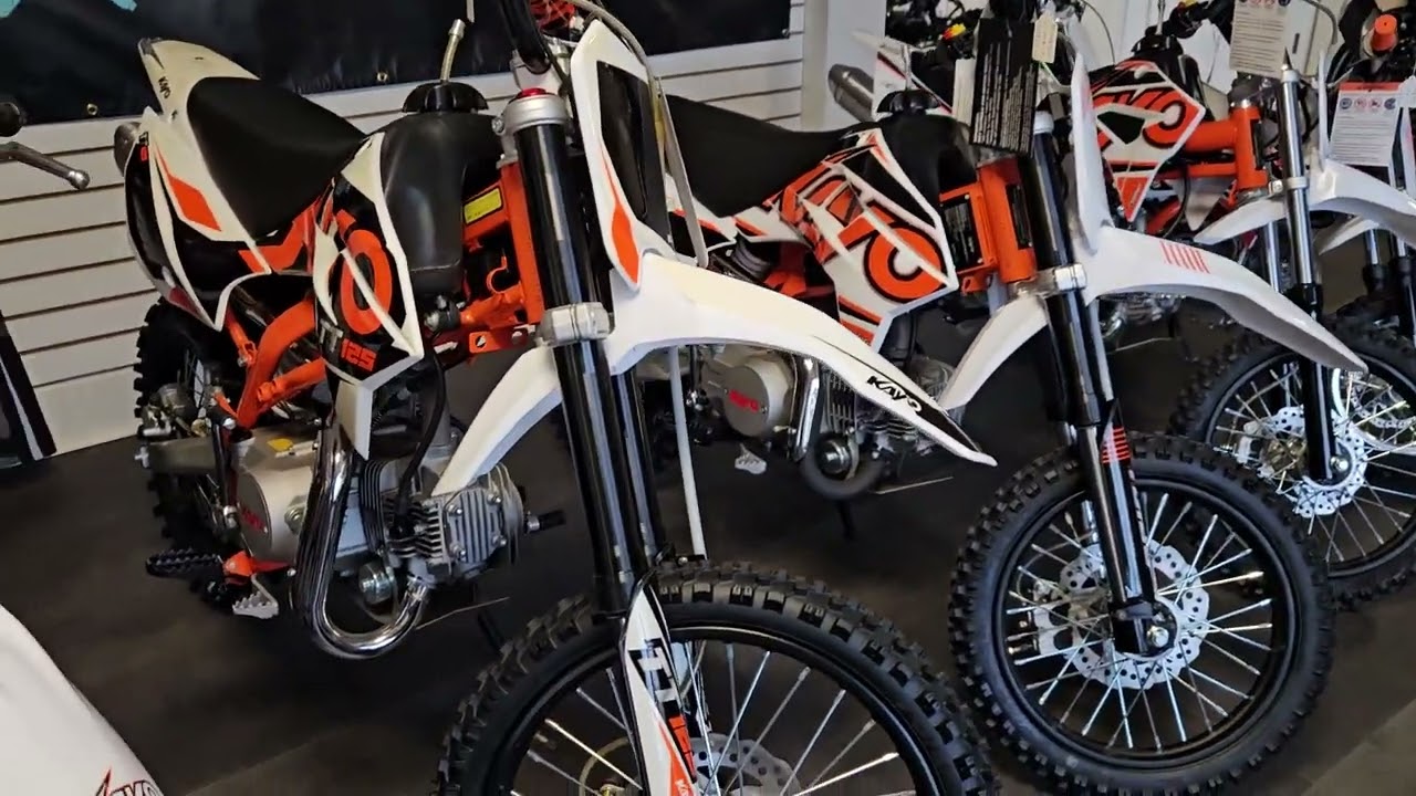 The 2024 Kayo dirt bike line up at Big Toy Superstore