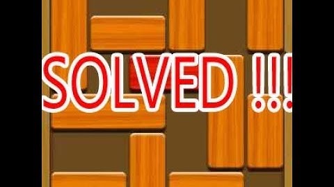 Unblock Me Free Level 100 to 130 - Solved