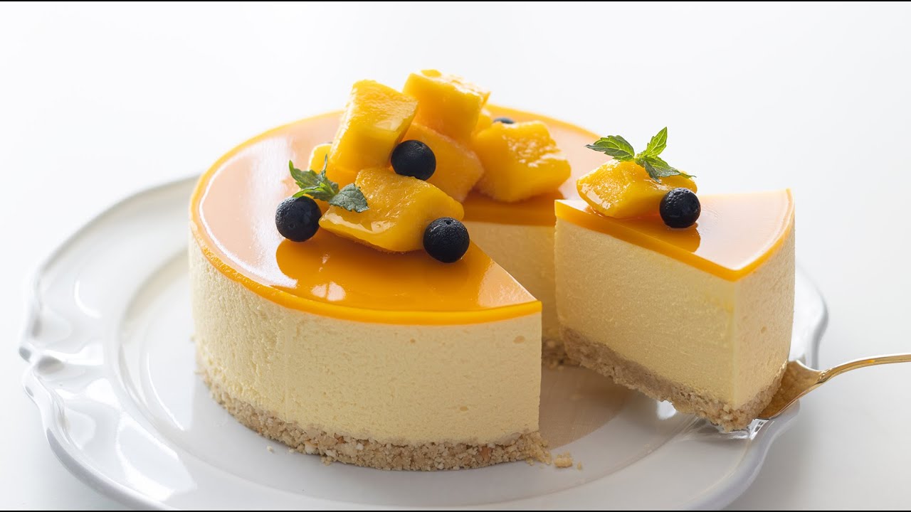 マンゴーレアチーズケーキの作り方 No Bake Mango Cheesecake No Oven No Egg Hidamari Cooking Youtube