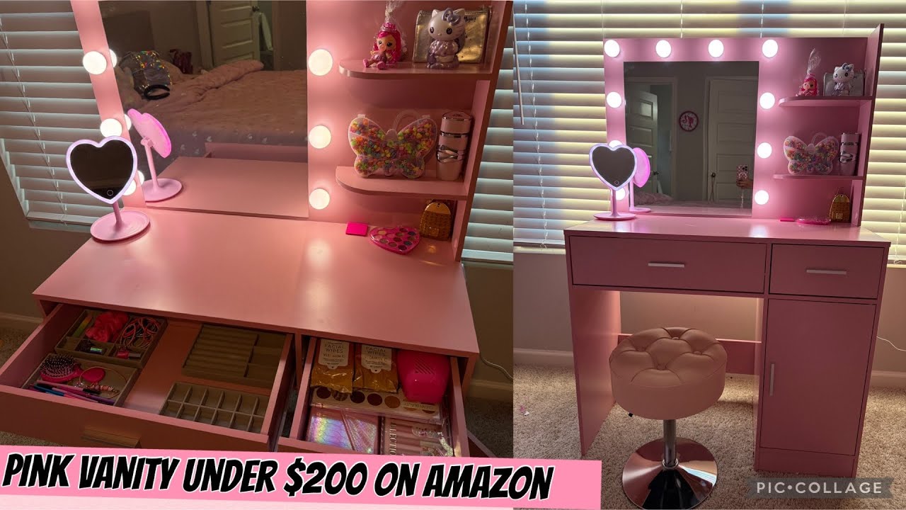 Pink Vanity Under $200  Unboxing & Assembly