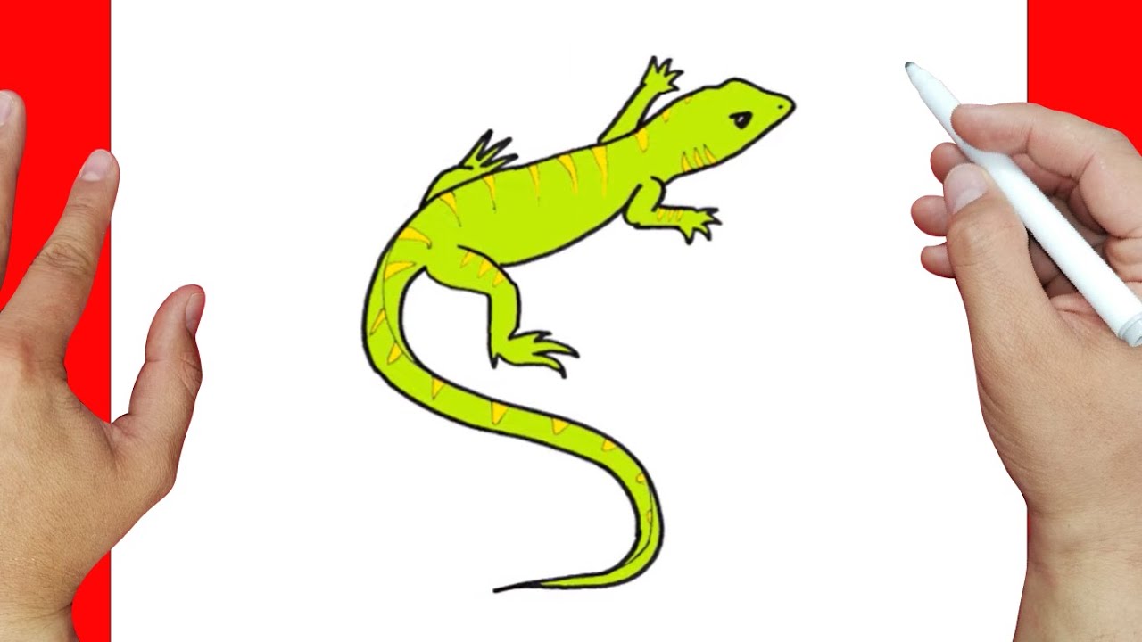 Como Dibujar un LAGARTO - Dibujos con la letra L paso a paso y muy ...