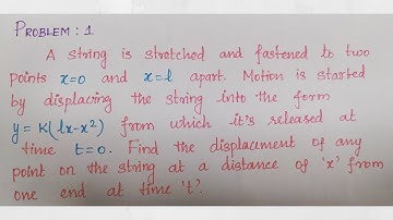 One dimensional wave Equation problem || Zero velocity