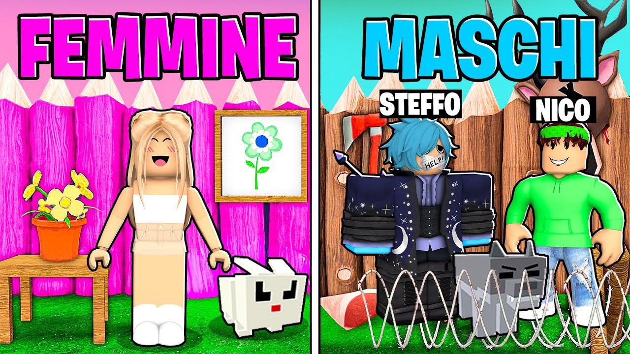 MASCHI CONTRO FEMMINE su 99 NOTTI NELLA FORESTA su ROBLOX!