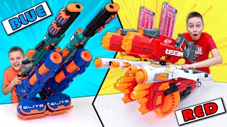 Using Only ONE Color of NERFs in Giant Blasters Building Challenge