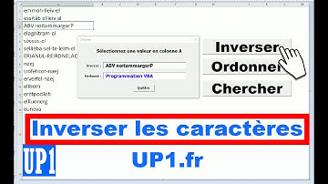 Excel-VBA: Inverser les caractères d