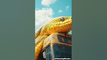 Golden Python Attacks School Bus! Unbelievable Moment! #Wildlife #Viral #CrazyAttack