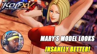 BLUE MARY'S Model Looks INSANELY BETTER | King of Fighters XV | BLUE MARY TRAILER | REACTION