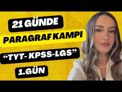 21 GÜNDE PARAGRAF KAMPI / TAKTİKLERLE / TYT-KPSS-LGS 2024 / 1.GÜN