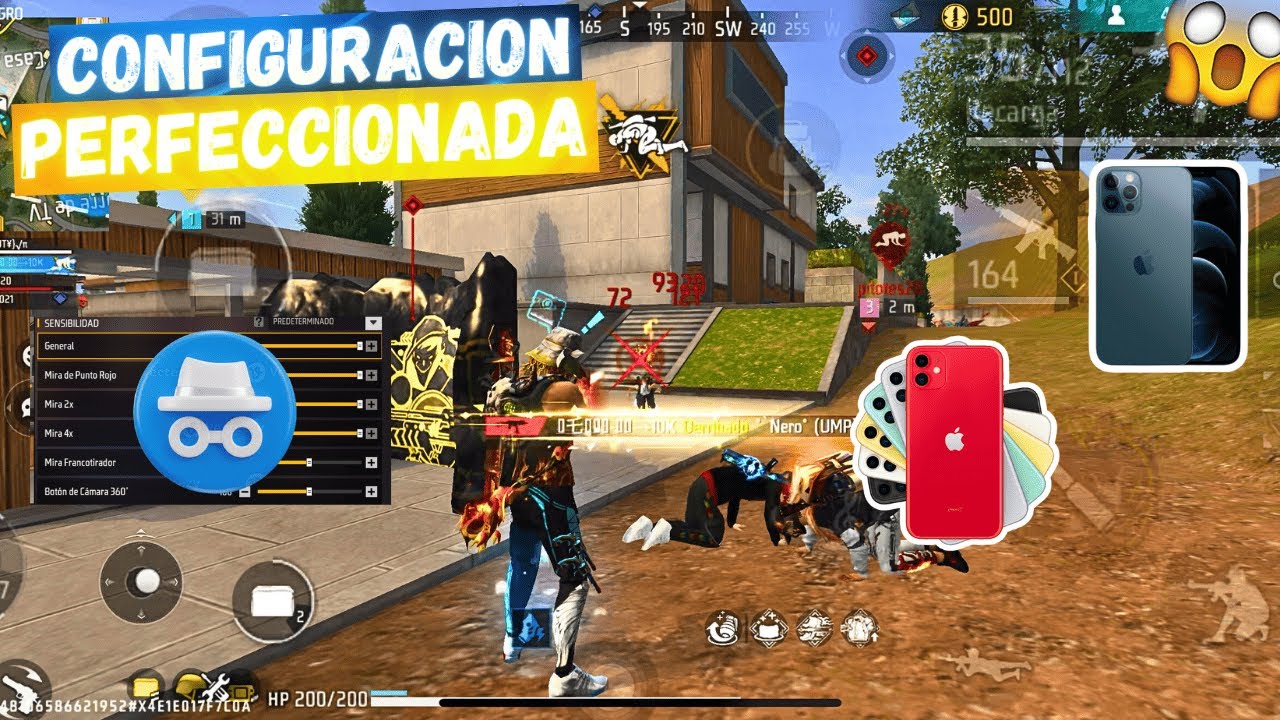MI MEJOR SENSIBILIDAD 📈✅ + CONFIGURACIÓN para iphone 🤯 Free Fire 2025 8 plus/11/12/13/14/15 pro Max