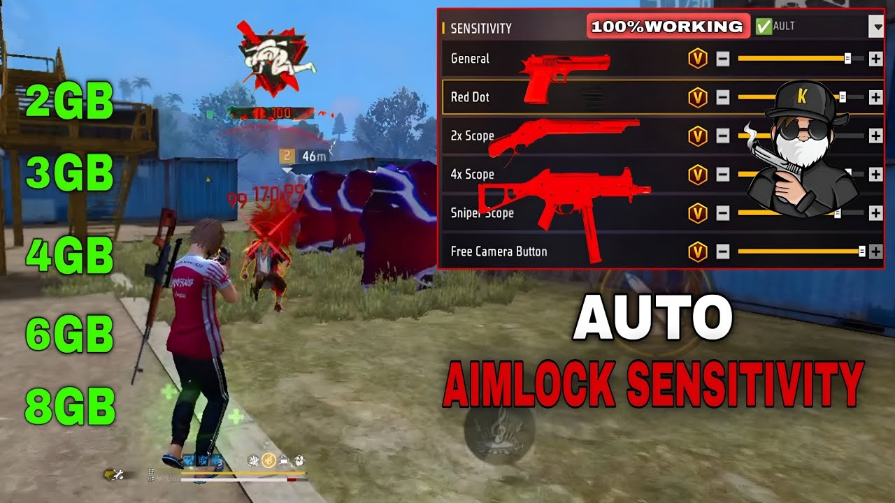 All Gun Headshot Sensitivity Setting After New OB52 Update | Free Fire Max Auto Headshot Sensitivity