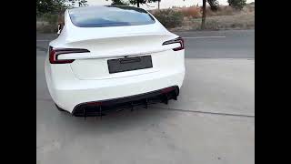 Tesla Model 3 2023-2024 Facelift Rear Bumper Diffuser Lip