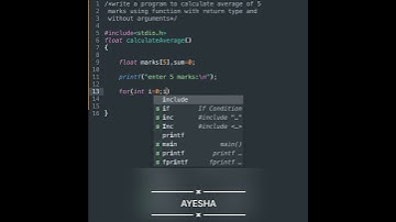 C program to calculate average of 5 marks using function with return type and  without arguments.#c