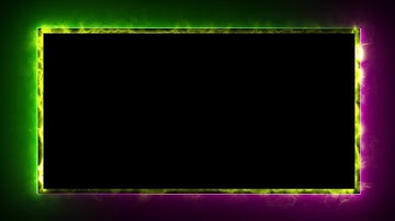 Neon Light Border | Frames Template Video | Glowing Frame Black Screen | Background Loop #46