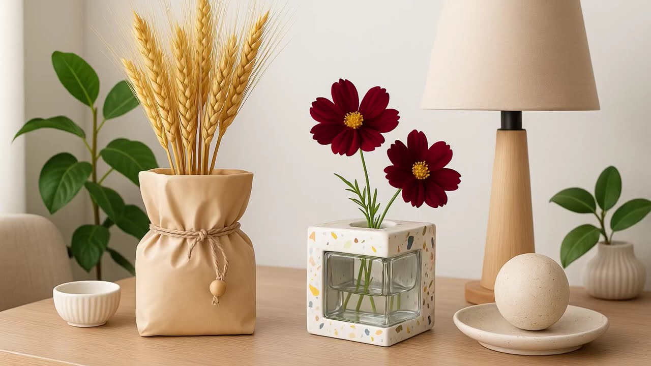 2 потрясающие идеи для переработки гипса и стеклянных банок, которые можно реализовать дома! 🏡