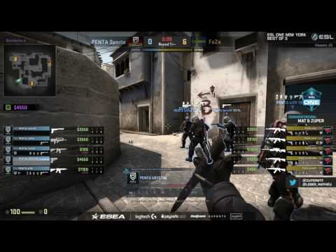 CS:GO - PENTA Sports VS FaZe Clan - Mirage - ESL ONE New York - Qualifier
