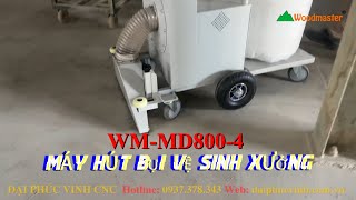 Woodmaster máy hút bụi chạy pin | Vệ sinh nhà xưởng không cần dây điện WM-MD800-4
