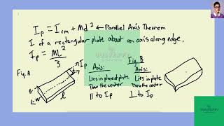For the thin rectangular plate shown in part (d) of Table 9.2, find the moment of inertia about an a