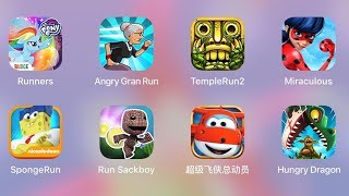Hungry Dragon,My Little Pony,Super Wings Run,Spongebob Run,Miraculous,Sackboy,Temple Run,Angry Gran screenshot 2