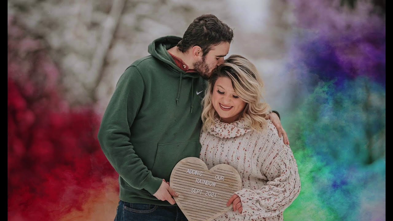 Cinematic Rainbow Baby Reveal Maddie + Andrew   HD 1080p