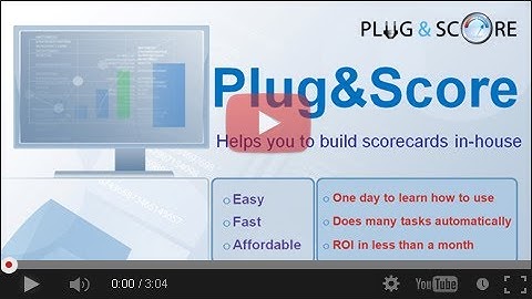 Scorecard Development Software. Plug&Score Modeler