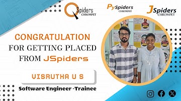 Student Placement Story From  QSpiders/JSpiders | Chrompet Chennai