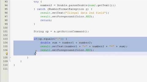 Java GUI Tutorial 15 - Simple calculator (Part 3 of 4)