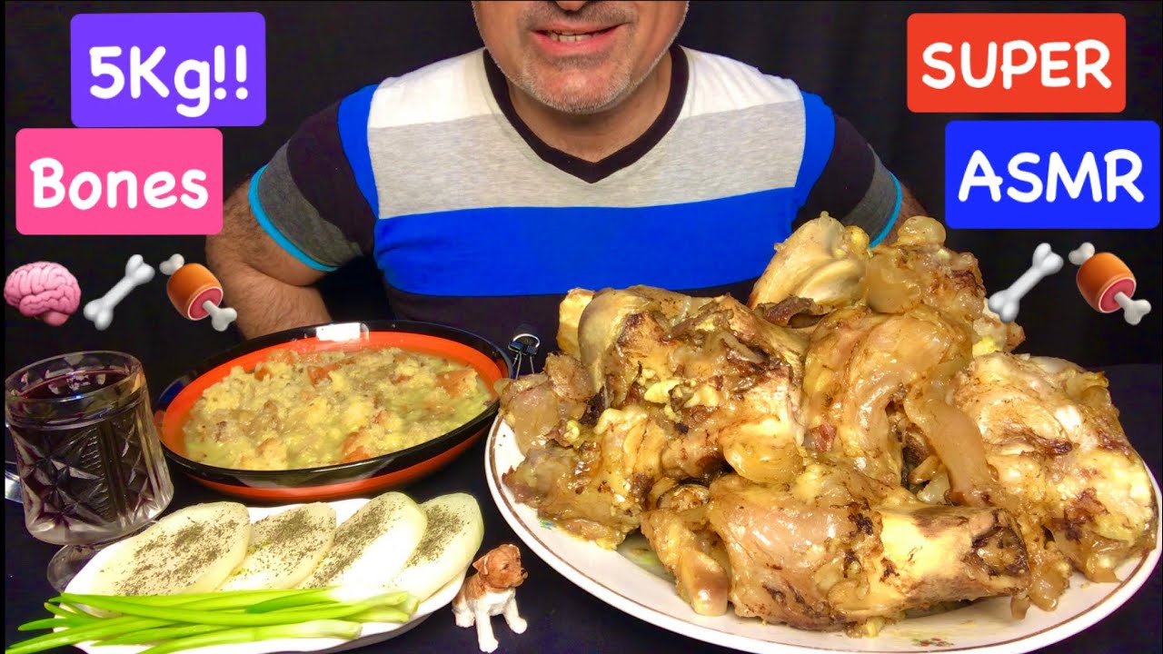 👌Super ASMR | I'm gnawing & smoothing 5 kg of brain beef 🐃 bones 🦴🍖| My heart❤️ almost stopped!