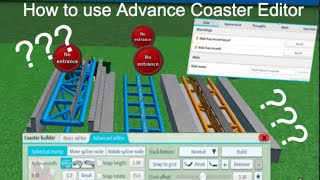 Theme Park Tycoon Tutorial: How to use Coaster Advanced Editor