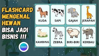 Cara Bikin Flashcard Mengenal Hewan di Canva