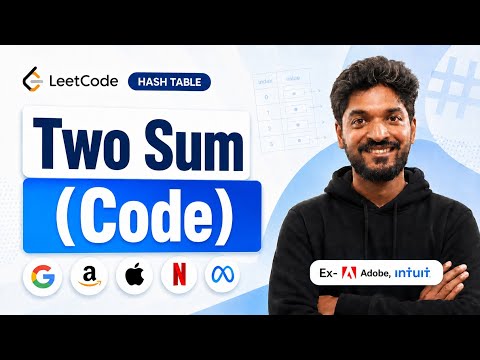 1.2 Two Sum (Code) | #6.1 | Hash Table Playlist #hashtable #leetcode #dsa #interview