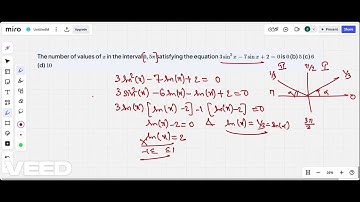 6.The number of values of x in the interval 0,5π satisfying the equation 3sin2x−7sinx+2=0 is