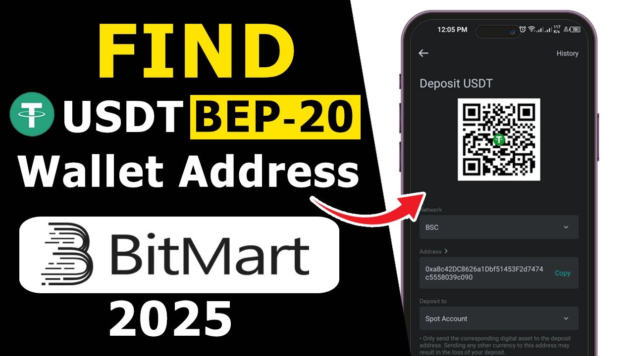 How to Find USDT BEP20 Wallet Address on Bitmart Exchange | 2025 Step By Step Guide