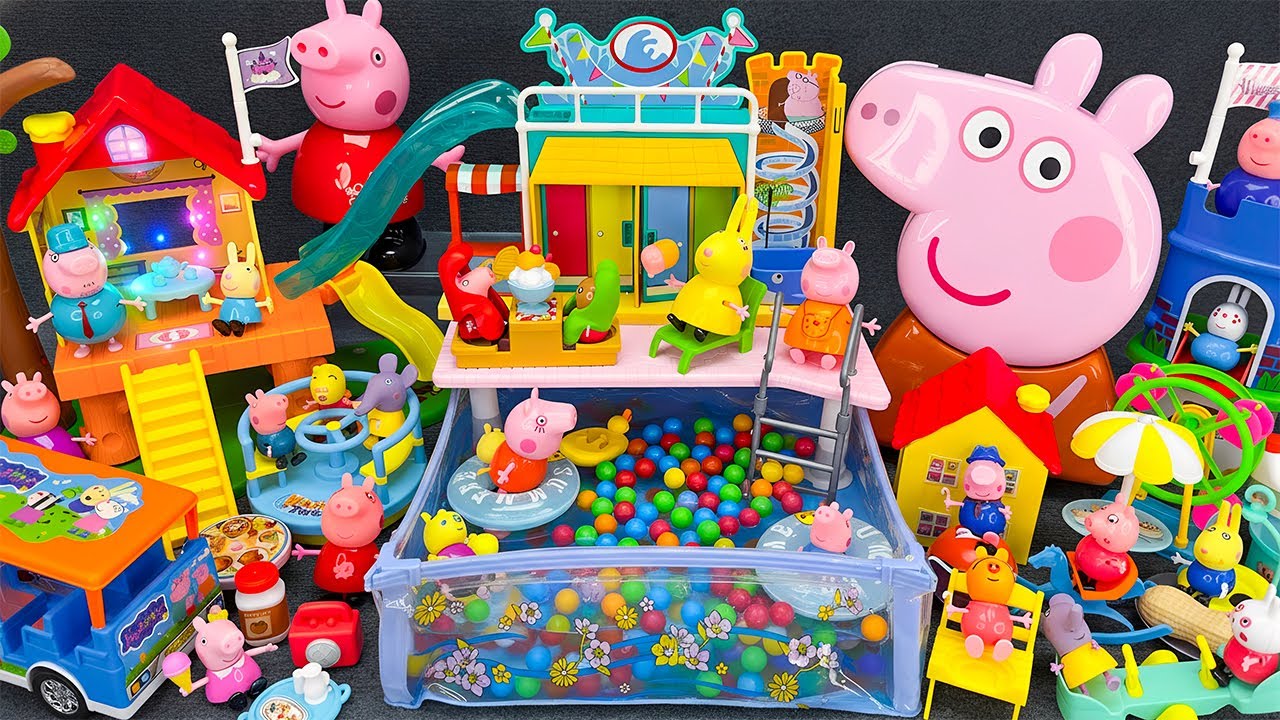 Conjunto de Brinquedos ASMR Peppa Pig Super Playground Mundo🌈 Satisfying With Unboxing ✨ Boom ASMR