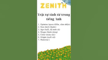 Trật tự tính từ trong tiếng Anh