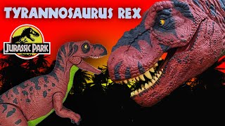 Retro Repaint Jurassic Park Red Rex - Juvenile And Adult