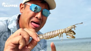 Dissecting a HIDEOUS Creature for Bait! (Underwater Praying Mantis?)