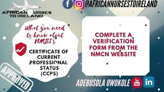 What you need to know about NMBI Certificate of Professional Status-CCPS Using NMCN as a Case Study