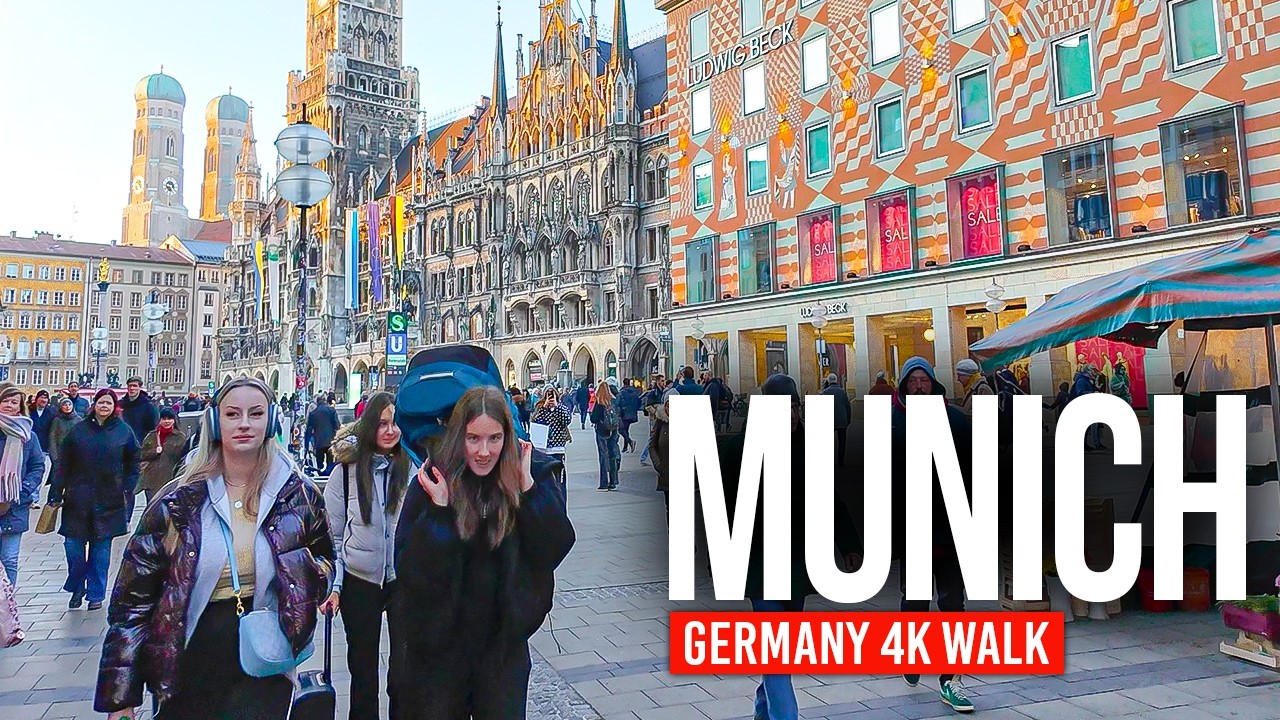 МЮНХЕН, Германия 🇩🇪 Самый богатый город Германии? | Пешеходная экскурсия в 4K
