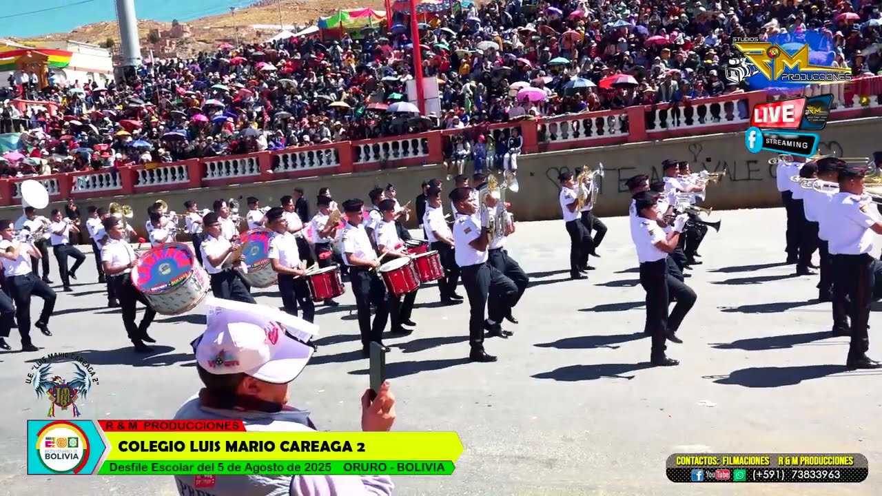 Banda De Musica Colegio Luis Mario Careaga, Desfile Civico Estudiantil 2025  BICENTENARIO DE BOLIVIA