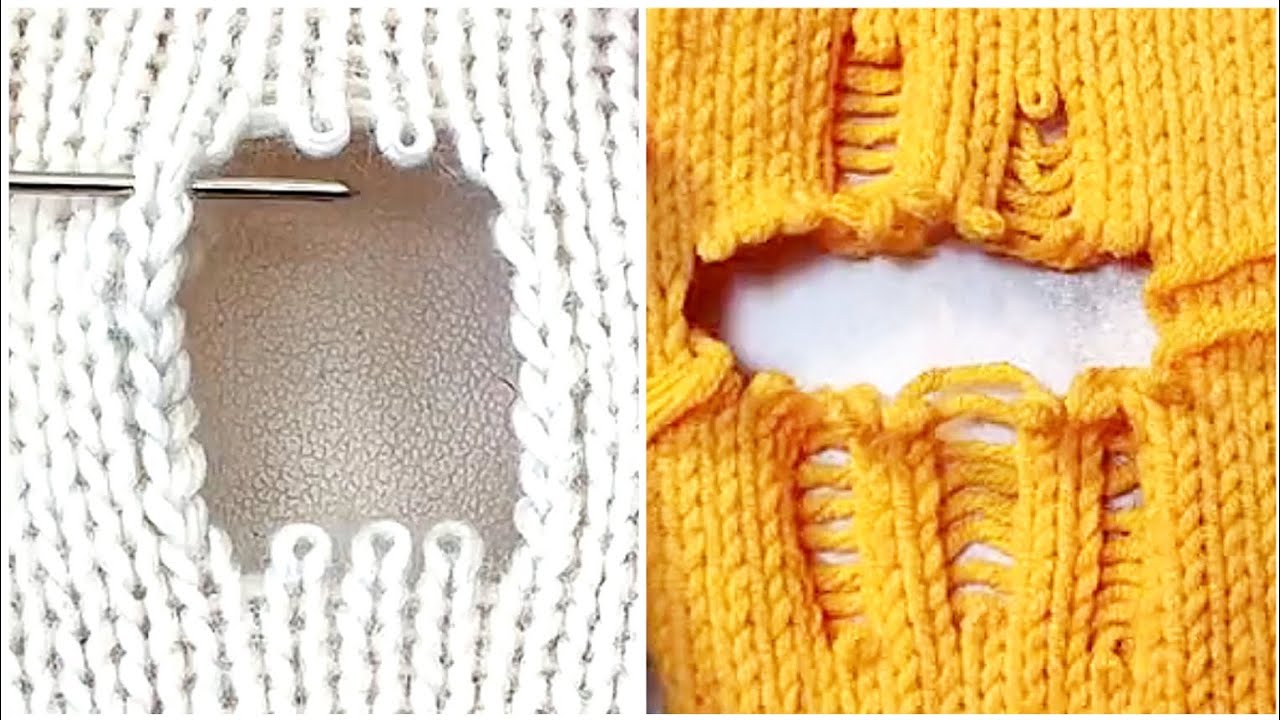 2 Great Ways to Easily Repair Holes in Knitted Sweaters at Home ...