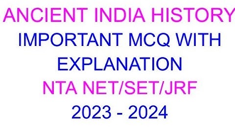 MAURYA EMPIRE||ANCIENT INDIAN HISTORY|| MCQ|| FOR NET/SET/JRF AND OTHER COMPETITIVE EXAMS||2023-2024