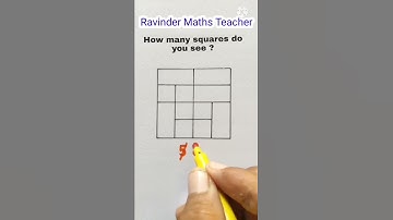 How many Squares are there ? | counting square tricks | #shorts #mathstricks