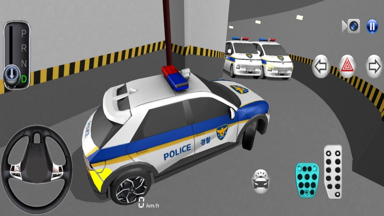 3d Driving Class #34-Police Officer Cars Parking to The Parking Building  - Android Gameplay