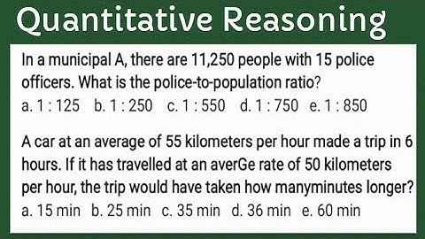 Quantitative Reasoning: RATIO & RATE DISTANCE TIME [NAPOLCOM CSE] part3
