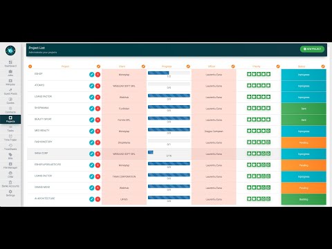 Freelance Projects Management - Dashboard Overview - the right free project management platform