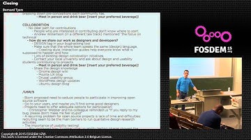 FOSDEM 2015 - Developer Room - Open Source Design - Closin