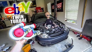 EBAY TWIN-TURBO CIVIC BUILD BEGINS!! видео