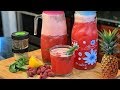 Easy Piña y Frambuesa aguas Frescas Recipe | Fresh Pineapple Raspberry Drink | Aguas Frescas Recipe