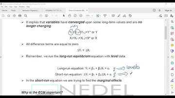 ecs4863 Error Correction Model (ECM)