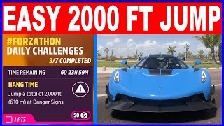 Forza Horizon 5 Easy 2000FT HANG TIME Forzathon Daily Challenges Jump total of 610M at Danger Signs screenshot 5